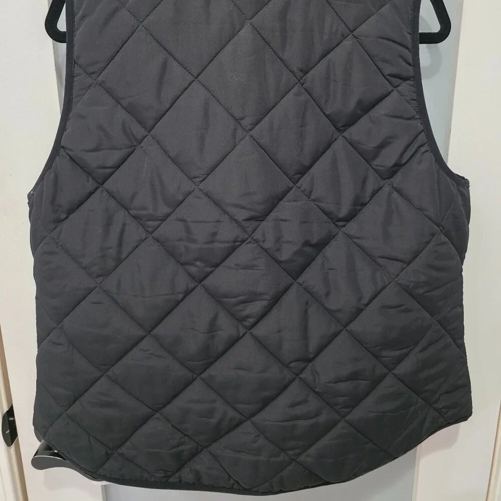 J.Crew Black Quilted Vest Women’s XL Zip Front Lightweight Outerwear - Picture 7 of 7